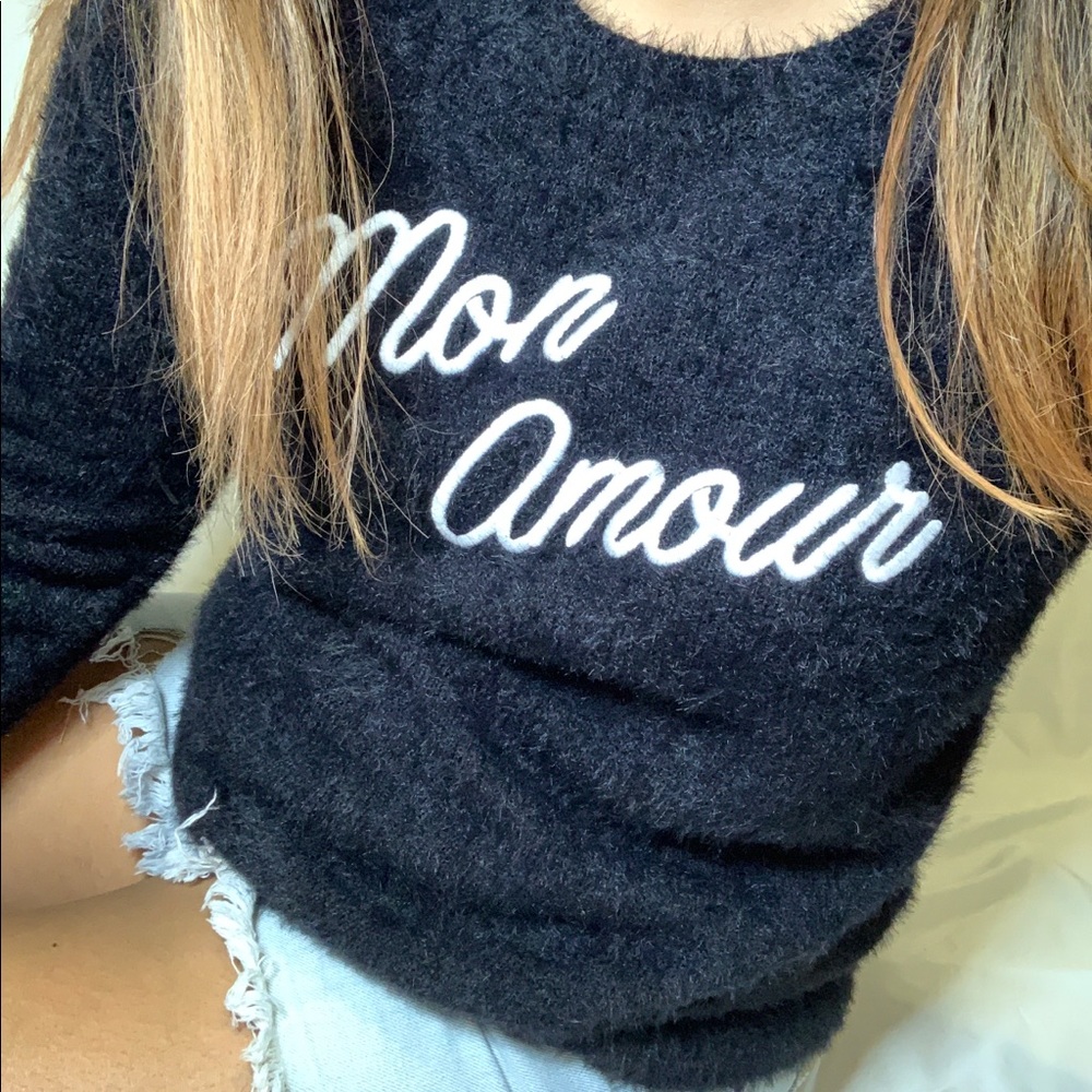 Fuzzy Black Sweater